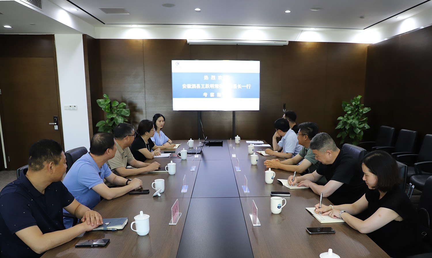 安徽省泗縣縣委常委、副縣長(cháng)王躍明一行來(lái)我公司調研