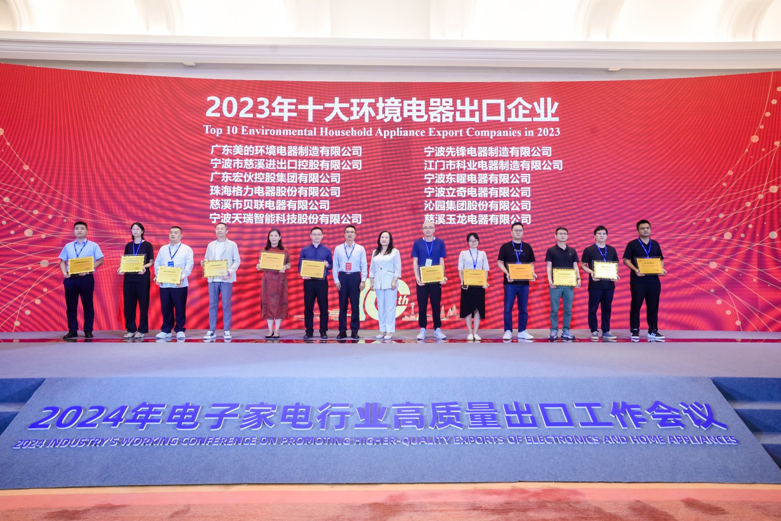 寧波市慈溪進(jìn)出口控股有限公司獲評“2023年度十大環(huán)境電器出